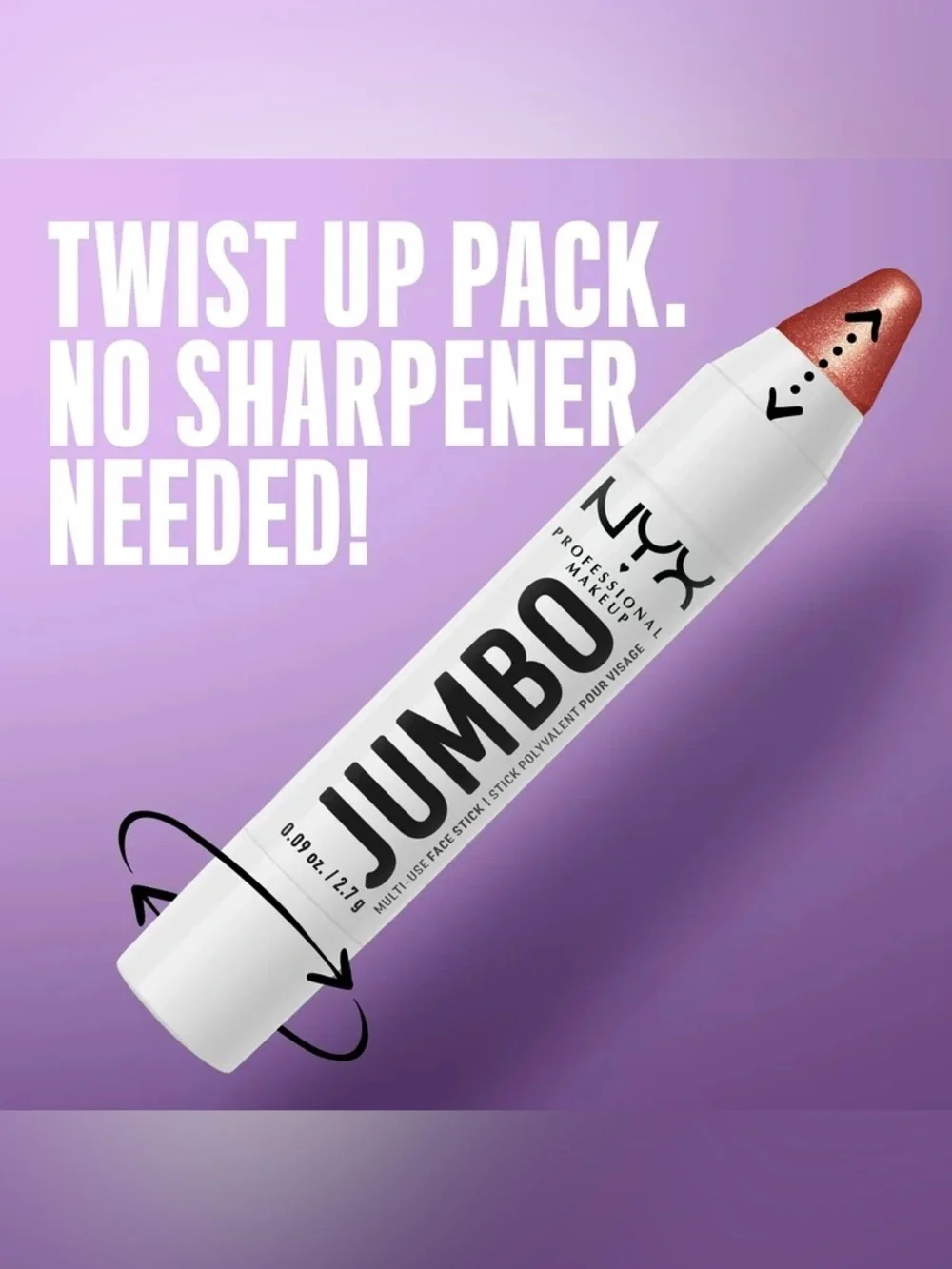 NYX Jumbo Multi-Use Face Stick Highlighter - Flan, NEW